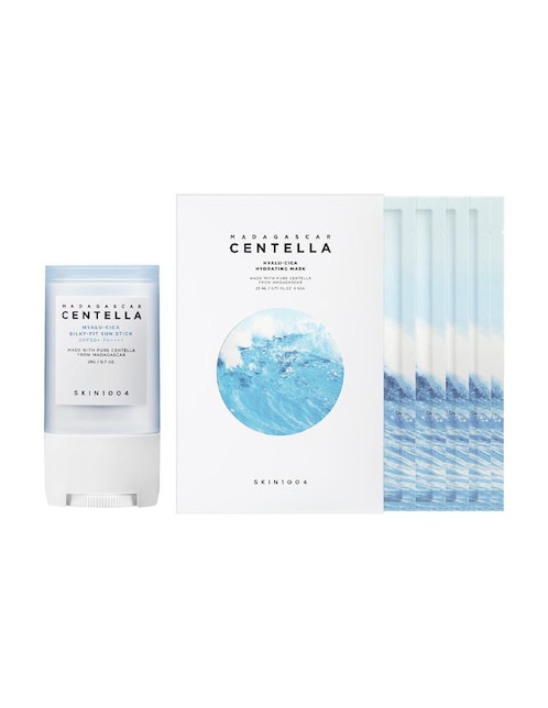 Kit tratamiento facial Madagascar Centella hidrata, protege y limpia Skin1004 Hyalu-Cica