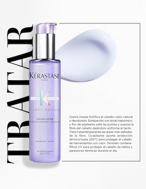 Crema para cabello crespo Cicaplasme Kerastase Blond Absolu para fortalecimiento