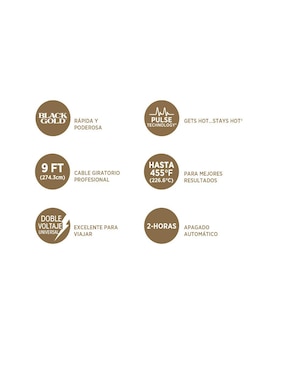 Alaciadora Hot Tools HT7122BGV1 placas de cerámica gold
