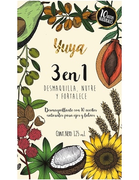 Desmaquillante 3 en 1 con 10 aceites naturales Yuya