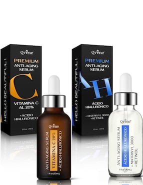 Kit Serum Antiedad Facial Acido Hialuronico + Suero Vitamina C Facial Qvene 30ml Para Todo Tipo De Piel