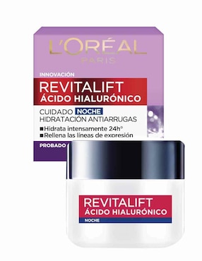 Crema Hidratante Ácido Hialurónico De Noche Anti-arrugas Loreal Paris Revitalift