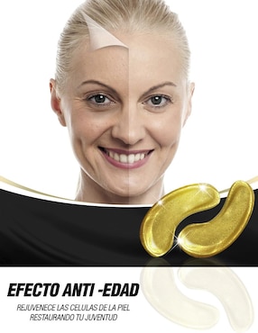 Set 25 pares mascarillas hidratantes contorno ojos de colágeno con partículas de oro 24K Qvene