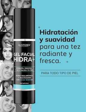 Gel Hidratante con Acido Hialuronico y Niacinanamida Skin Care Crema Facial Quotidien 50ml