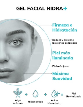 Gel Hidratante con Acido Hialuronico y Niacinanamida Skin Care Crema Facial Quotidien 50ml