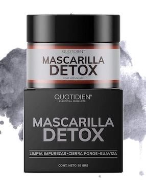 Mascarilla Detox De Carbon Activado Y Arcillas Skin Care Facial Quotidien 50g