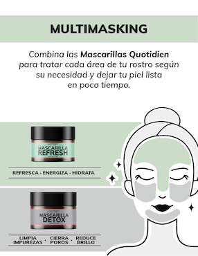 Mascarilla Refresh Hidratante con Arcillas Skin Care Facial Quotidien 50g