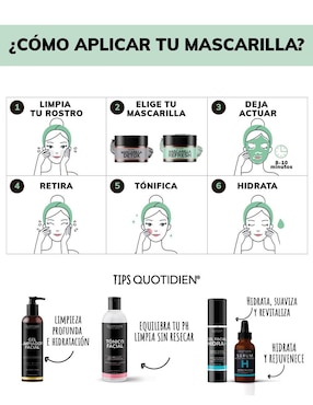 Mascarilla Refresh Hidratante con Arcillas Skin Care Facial Quotidien 50g