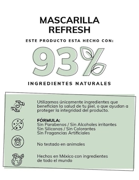 Mascarilla Refresh Hidratante con Arcillas Skin Care Facial Quotidien 50g