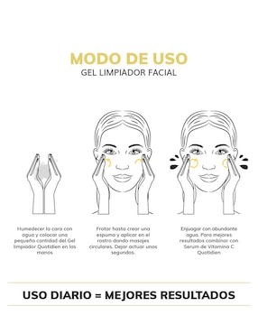 Gel Limpiador con Vitamina C + Aloe Vera Skin Care Facial Quotidien 235ml