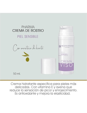Crema facial recomendada para antioxidante de día Mediterranea Cosmetics para piel sensible