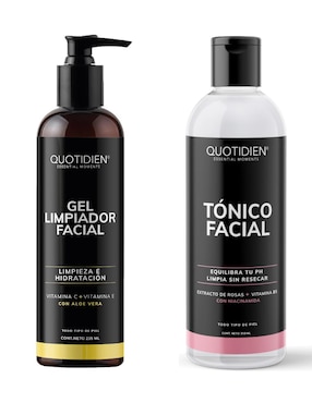 Kit Gel Limpiador + Tonico Facial Con Vitamina C Y Colágeno Skin Care Facial Quotidien