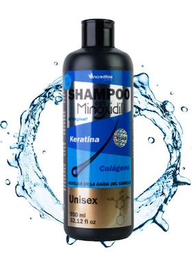 Shampoo anticaída para cabello Minoxidil Keratina y Colágeno Incredible Products