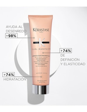 Crema para cabello rizado Daily Moisturizing Frizz-Reducing Leave-in Treatment Kerastase Curl Manifiesto para hidratar