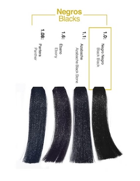 Tinte para cabello Hair Solution Gold Alternative Care tono 1.0 negro profundo