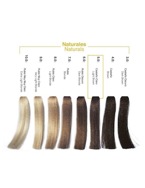 Tinte para cabello Hair Solution Gold Alternative Care tono 5.0 castaño claro profundo