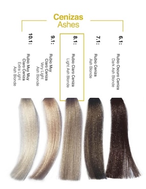 Tinte para cabello Hair Solution Gold Alternative Care tono 8.1 rubio claro cenizo