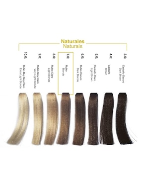 Tinte para cabello Hair Solution Gold Alternative Care tono 7.0 rubio