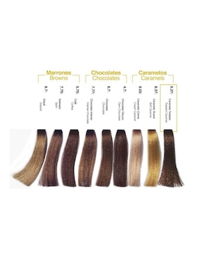 Tinte para cabello Hair Solution Gold Alternative Care tono 5.3 castaño claro dorado