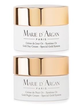 Set de crema facial recomendada para prevenir signos de la edad de día y noche Marie D' Argan para todo tipo piel