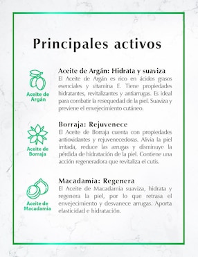 Crema facial recomendada para reafirmar de noche Marie D' Argan Línea Orgánica para piel seca