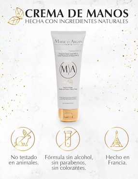 Crema para manos recomendada para revitalizar día y noche Marie D' Argan Premium para todo tipo piel