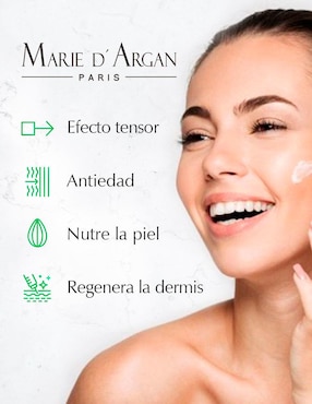 Crema facial recomendada para reafirmar de día y noche Marie D' Argan Línea Orgánica para todo tipo piel