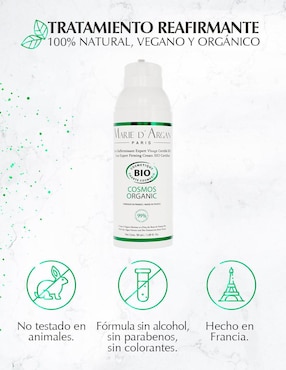 Crema facial recomendada para reafirmar de día y noche Marie D' Argan Línea Orgánica para todo tipo piel