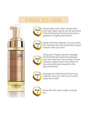 Tratamiento para rostro Glo24K Limpiador Facial Exfoliante Glo24K exfoliante