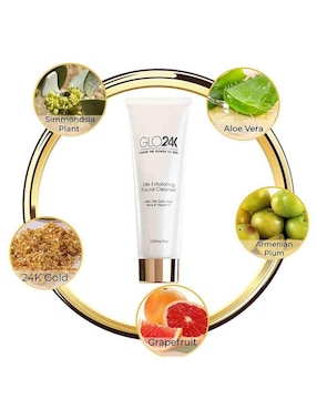 Tratamiento para rostro Glo24K Limpiador Facial Exfoliante Glo24K exfoliante