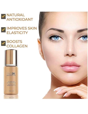 Tratamiento para rostro Glo24K Suero Antienvejecimiento con Oro Glo24K exfoliante