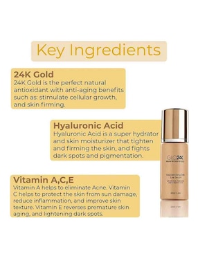 Tratamiento para ojos reafirmante Glo24K