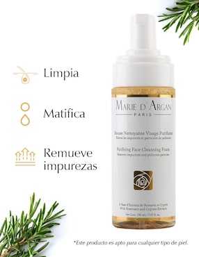 Espuma limpiadora purificante para rostro Marie D'Argan