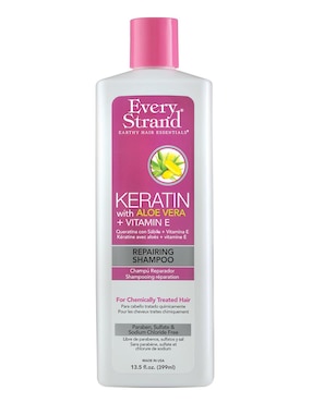 Shampoo Reparador Para Cabello Keratin With Aloe Vera + Vitamin E Every Strand