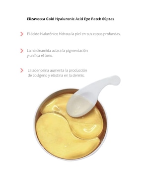 Parches para ojos Gold Hyaluronic Acid Elizavecca