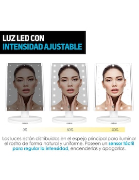 Espejo para maquillaje con luz Redlemon
