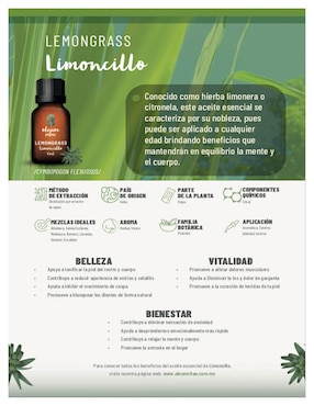 Aceite esencial Oleum Vitae de herbal 15 ml