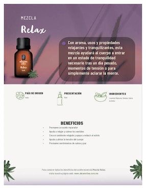 Aceite esencial Oleum Vitae de herbal 15 ml
