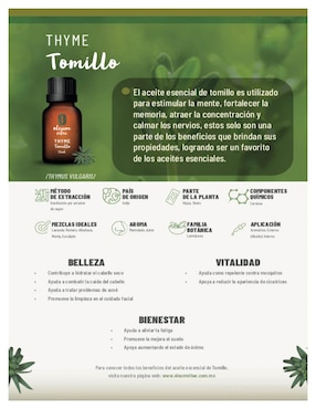Aceite esencial Oleum Vitae de dulce 15 ml