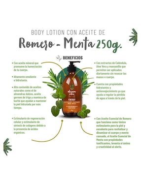 Body lotion Oleum Vitae Peppermint-Rosemary unisex