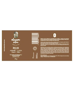 Gel de ducha hidratante con aceite esencial de litsea jazmín Oleum Vitae para piel mixta