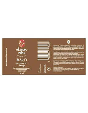 Body mist Oleum Vitae Grapefruit unisex