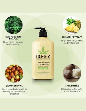 Loción hidratante Pure Herbal Extracts Hempz Sweet Pineapple & Honey Melon