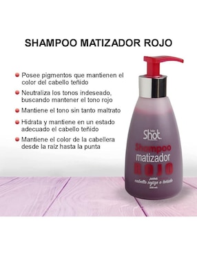 Shampoo para cabello Rojo Kj Kolor Shot