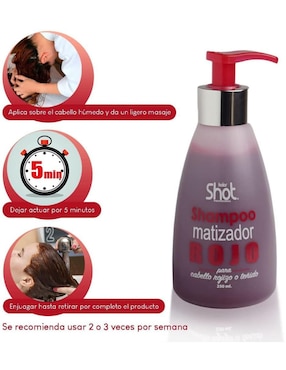 Shampoo para cabello Rojo Kj Kolor Shot