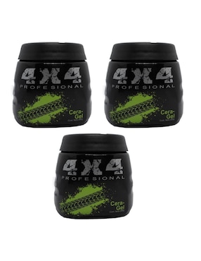 Set 3 Ceras Gel Para Cabello 4x4 Profesional