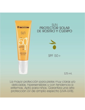 Protector solar FPS 50 Sun Mediterranea Cosmetics 125 ml