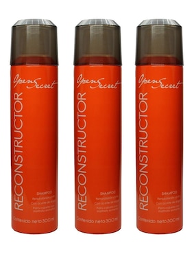 Set 3 Shampoo Reconstructor Rehidratación Y Brillo Open Secret 300ml