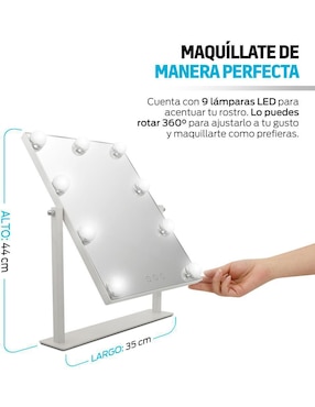 Espejo rectangular Redlemon
