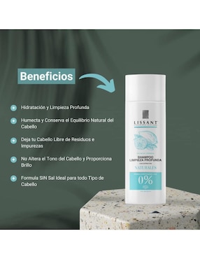 Shampoo reparador para cabello limpieza profunda Lissant Profesional Hair Care